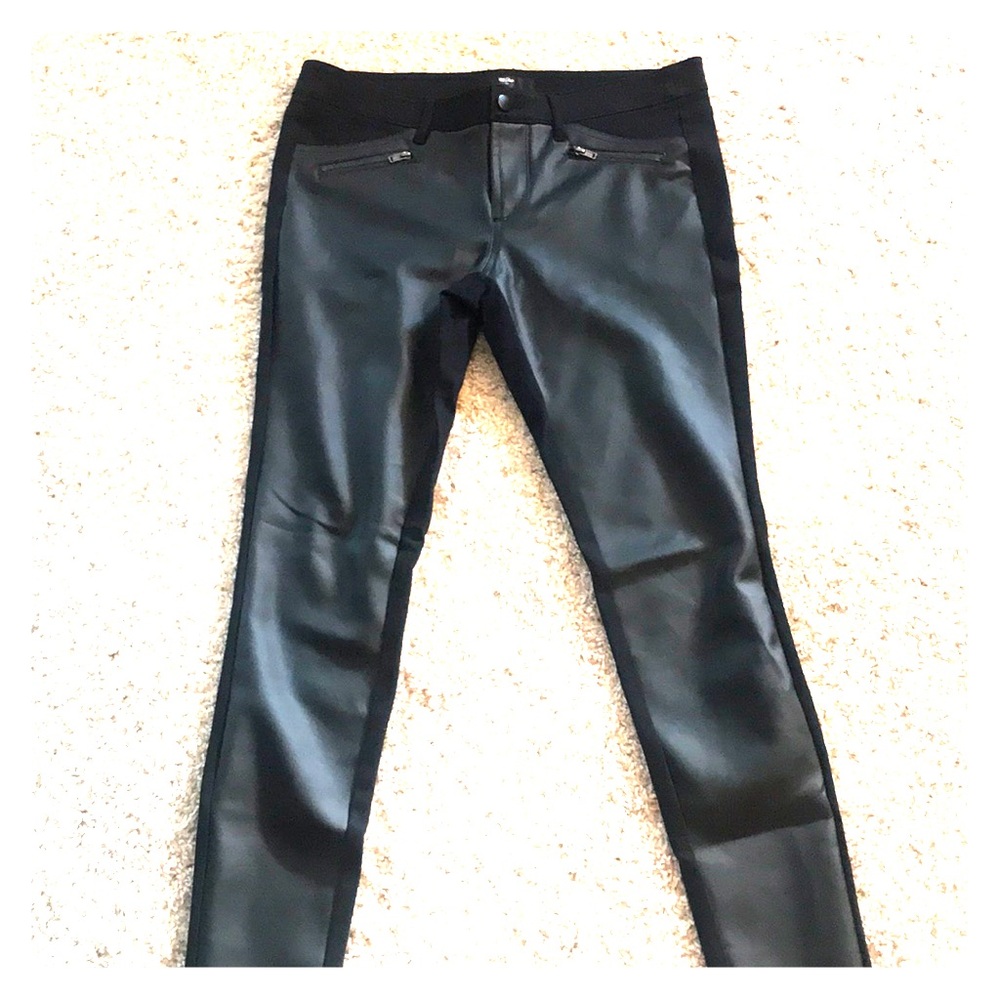 Faux leather pants